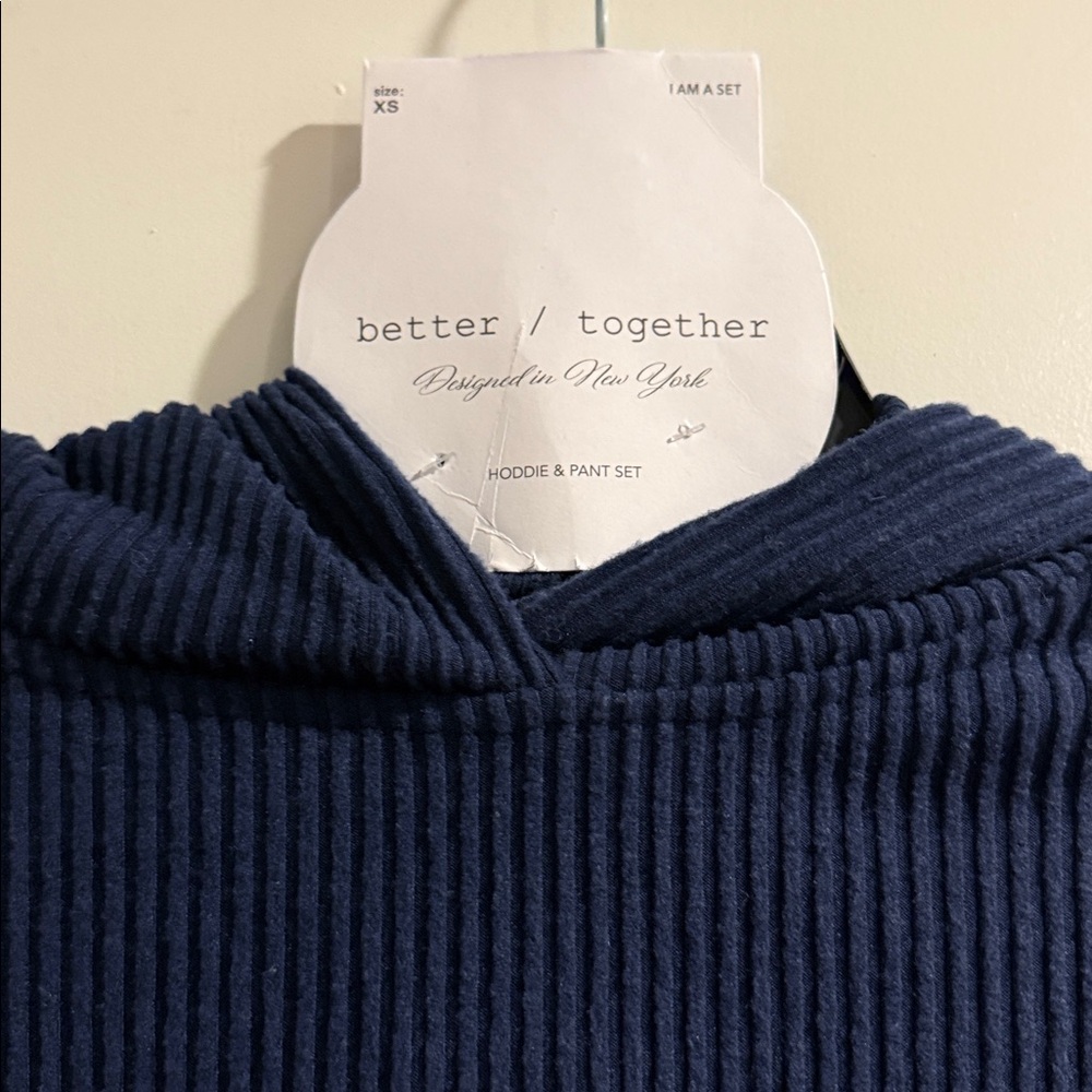 Together Black Ribbed Knit Set